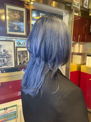 セミロング カラー 👑派手髪/カット 👑ANRYのヘアスタイル