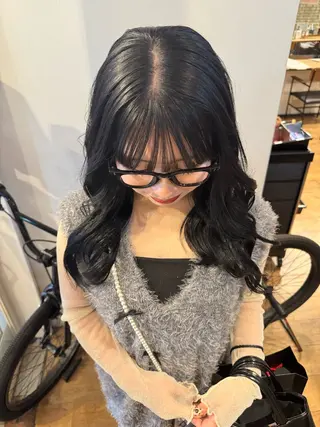 ロング カラー クキノ ケイカのヘアスタイル