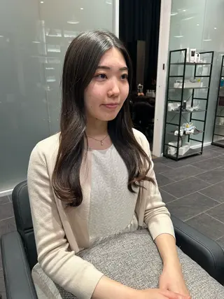 セミロング 似合わせ前髪／ 小顔カット🎀そうのヘアスタイル