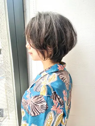 ショート パーマ 会田 渡夢のヘアスタイル
