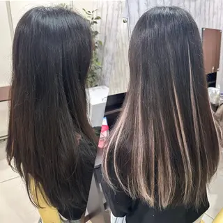 ロング カラー エクステ専門店 Vのヘアスタイル