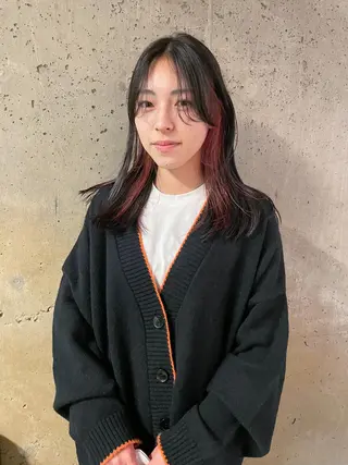 セミロング カラー パーマ/レイヤー 岩山丈一郎のヘアスタイル