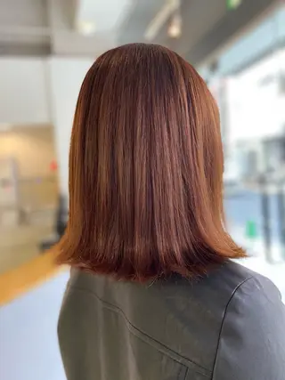 ミディアム カラー 菊地 美憂のヘアスタイル