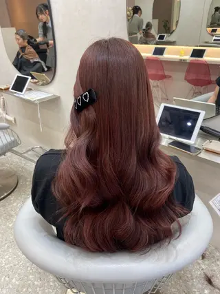 ロング カラー 新宿/韓国ヘア 中明度カラー/かやのヘアスタイル