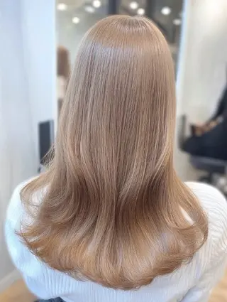 ロング カラー たつや/ハイトーン/ バレイヤージュ/寒色のヘアスタイル