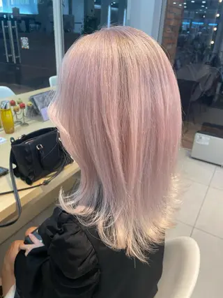 セミロング 最新韓国本場ヘア 🇰🇷榎本明日香のヘアスタイル