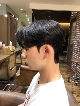 パーマ メンズ 韓国メンズヘア シンユウのヘアスタイル