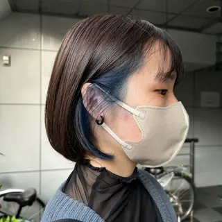 ミディアム カラー 山崎 絵莉香のヘアスタイル