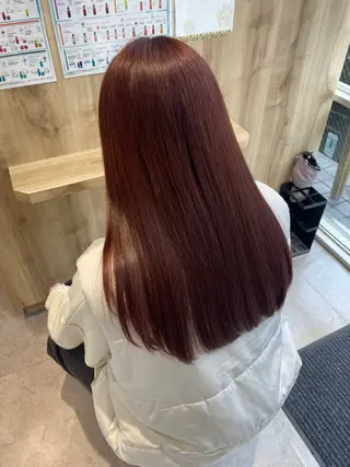 セミロング カラー 中尾 唯音名のヘアスタイル