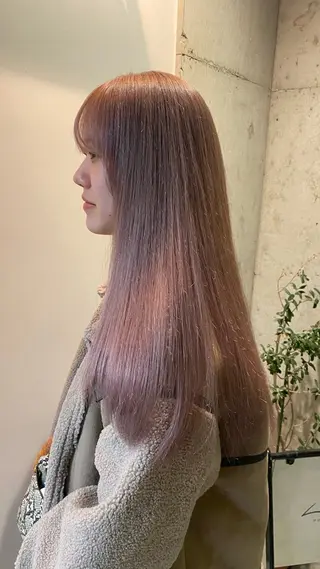 ロング カラー ベージュカラー🐏 🤎塚原優芽のヘアスタイル