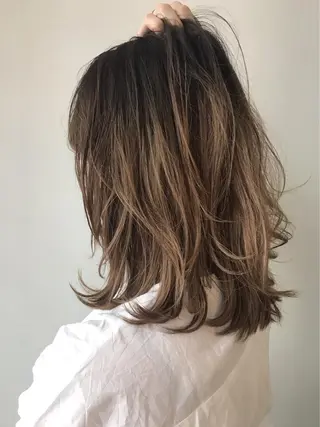 ミディアム カラー パーマ×ウルフカット koya☆のヘアスタイル