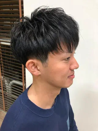 ショート カラー パーマ ヘアアレンジ メンズ ❣️倉敷❣️美髪 カラー能登一成のヘアスタイル