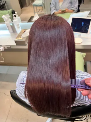 ミディアム カラー 乾かすだけでまとまる /髪質改善西村涼太のヘアスタイル