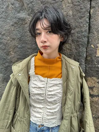 ショート パーマ SAKURA🌸 レイヤー/グレージュのヘアスタイル