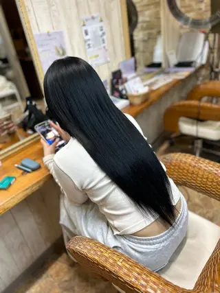 ロング カラー kr2s アメ村のヘアスタイル