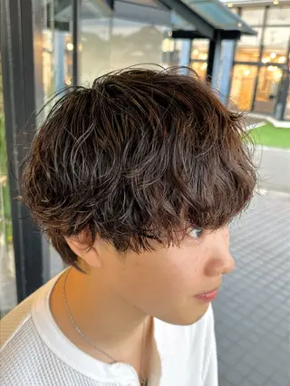 パーマ メンズ arika オケシ　リョウダイのヘアスタイル
