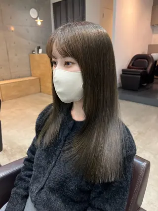 セミロング デジタルパーマ/ 艶カラー/神野楓のヘアスタイル