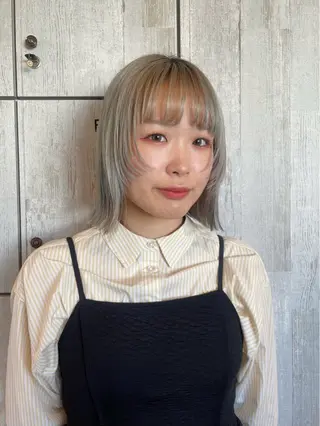 ミディアム カラー ひなた 艶カラー/渋谷のヘアスタイル