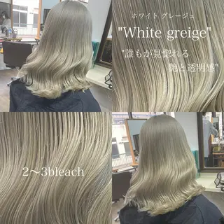 ミディアム カラー ヒカ/外国人風 デザインカラーのヘアスタイル