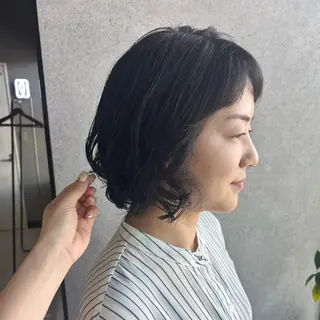 ショート パーマ 加藤 結奈のヘアスタイル
