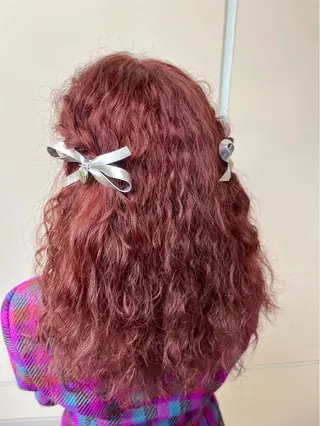 ロング カラー 暖色カラー❤️横浜 エクステらん🦖のヘアスタイル