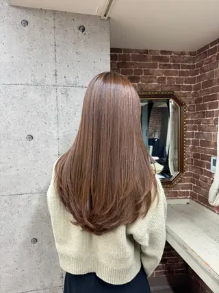 ロング カラー 髪質改善/縮毛矯正/ 超高濃度水素ケアのヘアスタイル
