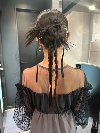 ロング ヘアアレンジ 🎀ヘアセット透明感 /REINA🎀のヘアスタイル