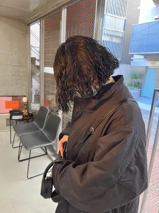 ショート ネイル ボブパーマコテ巻き風 パーマNo1深江秀平のヘアスタイル