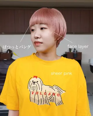 ショート カラー レイヤー専門家 ダブルカラー修のヘアスタイル