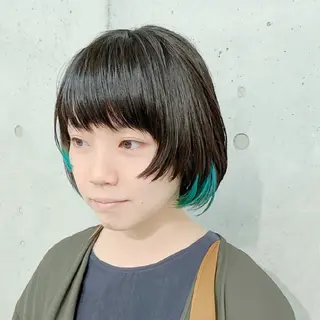 ショート カラー kitsuki北参道所属・カガラシュン/ 刈り上げ/ウルフのヘアスタイル