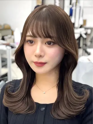 ミディアム カラー パーマ ヘアアレンジ 韓国ヘア×顔まわり 🇰🇷和知拓郎のヘアスタイル