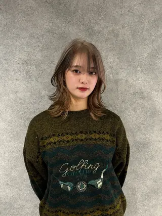 ミディアム カラー RURI韓国ボブ 🇰🇷タッセルボブのヘアスタイル