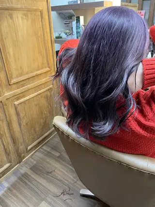 セミロング カラー 山本 純平のヘアスタイル