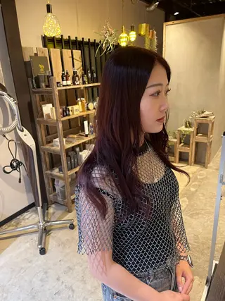 セミロング カラー ヘアアレンジ LaNA 佐藤なおのヘアスタイル