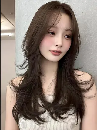 ロング カラー 韓国/レイヤー NOISM天王寺のヘアスタイル