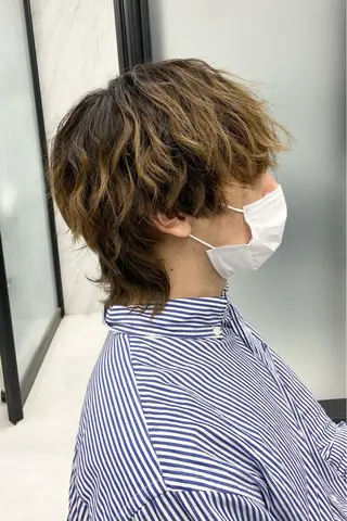 ショート カラー メンズ ミルボンAujua認定サロン Ria  OSAKA 梅田所属・メンズ、エクステ特化 Ryuのヘアスタイル