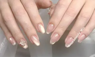 ネイル Kaka_ パラジェル、長さだしのネイルデザイン