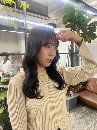 ロング パーマ/オリーブ/ 酸性ストレート/ゆなのヘアスタイル