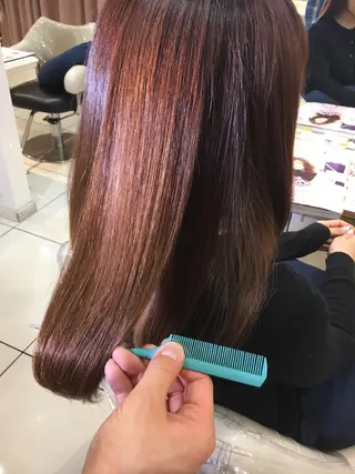 セミロング パーマ 髪質改善/美髪矯正 マネージャー福永のヘアスタイル