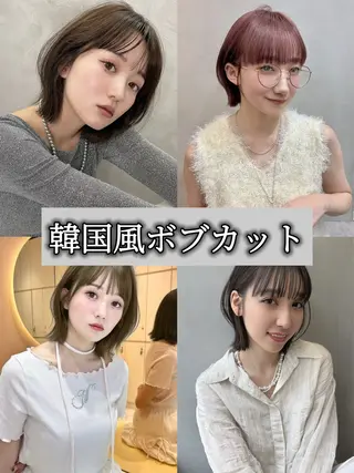 ミディアム カラー 大宮韓国風レイヤー カット吉田こうすけのヘアスタイル