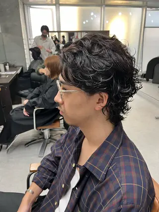 ミディアム パーマ メンズ メンズ特化/パーマ /フェード/洋輔のヘアスタイル