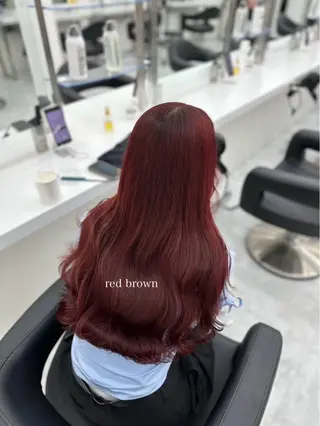 ロング カラー kazuki🍑韓国 トレンド暖色🫗のヘアスタイル