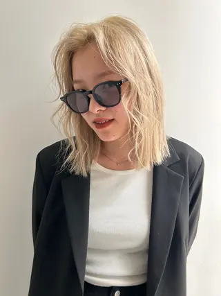 セミロング カラー ケアパーマ/ブリーチ daisukeのヘアスタイル