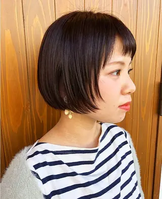 ショート カラー クロスパーマ× 透明感カラー✂︎のヘアスタイル