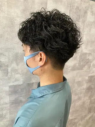 ショート パーマ メンズ レイヤーカット ✨藤原のヘアスタイル