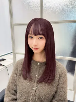 セミロング MAHO/透明感カラ ー/髪質改善🍒のヘアスタイル