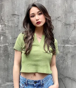 ロング カラー 髪質改善/縮毛矯正 ツヤ髪🩷さつきのヘアスタイル