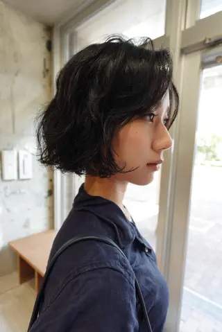 ショート パーマ wewe: momoeのヘアスタイル