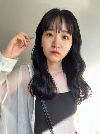 ロング カラー silo所属・silo MOKA 顔周りカット🦦のヘアスタイル