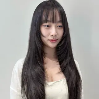 ロング 似合わせ前髪／ 小顔カット🎀そうのヘアスタイル